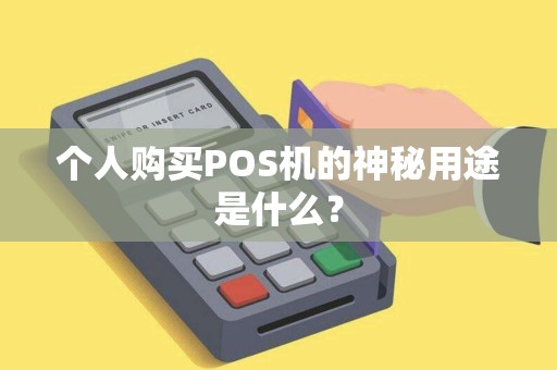 个人购买POS机的神秘用途是什么? 个人购买POS机的神秘用途是什么?
