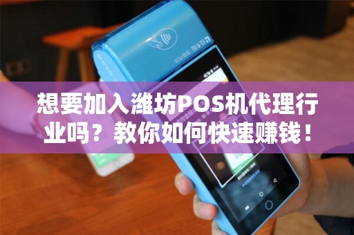 想要加入潍坊POS机代理行业吗？教你如何快速赚钱！