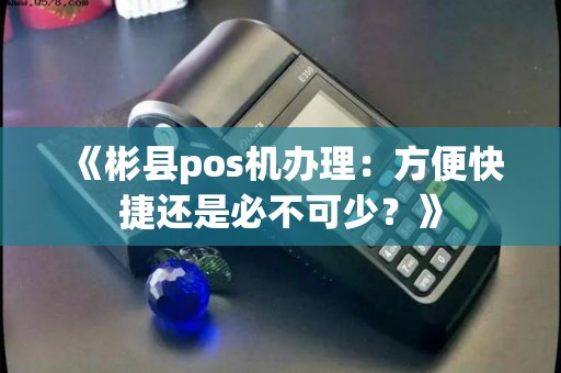 《彬县pos机办理：方便快捷还是必不可少？》