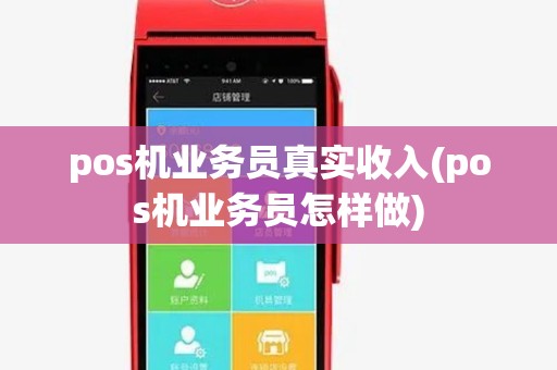 pos机业务员真实收入(pos机业务员怎样做)