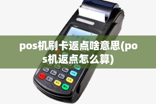 pos机刷卡返点啥意思(pos机返点怎么算)