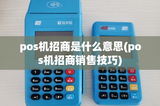 pos机招商是什么意思(pos机招商销售技巧)