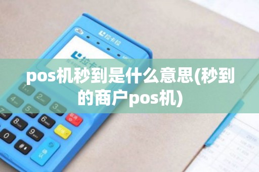 pos机秒到是什么意思(秒到的商户pos机) pos机秒到是什么意思(秒到的商户pos机)