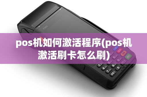pos机如何激活程序(pos机激活刷卡怎么刷) pos机如何激活程序(pos机激活刷卡怎么刷)