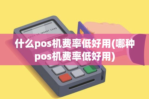 什么pos机费率低好用(哪种pos机费率低好用) 什么pos机费率低好用(哪种pos机费率低好用)