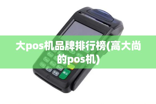 大pos机品牌排行榜(高大尚的pos机) 大pos机品牌排行榜(高大尚的pos机)