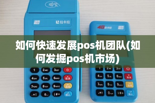 如何快速发展pos机团队(如何发掘pos机市场) 如何快速发展pos机团队(如何发掘pos机市场)