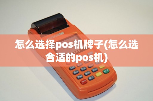 怎么选择pos机牌子(怎么选合适的pos机)