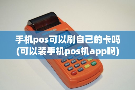 手机pos可以刷自己的卡吗(可以装手机pos机app吗)