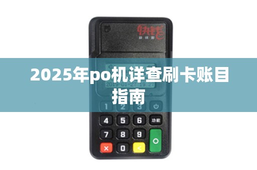 2025年po机详查刷卡账目指南 2025年po机详查刷卡账目指南