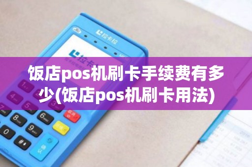 饭店pos机刷卡手续费有多少(饭店pos机刷卡用法)