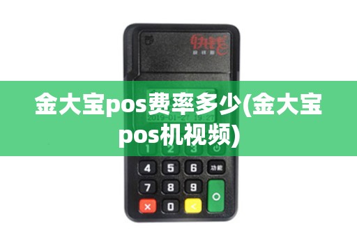 金大宝pos费率多少(金大宝pos机视频)