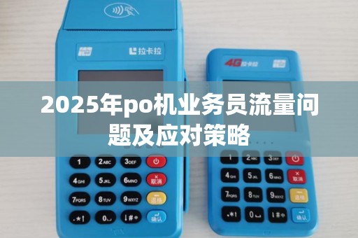 2025年po机业务员流量问题及应对策略
