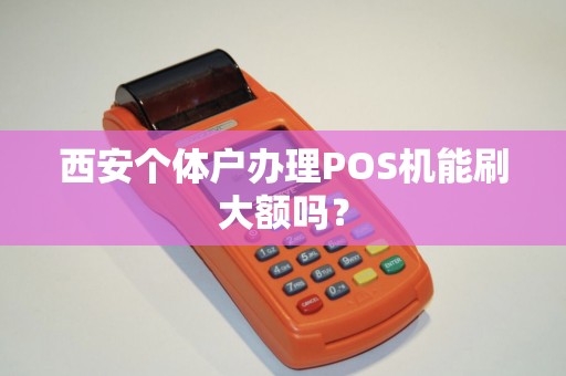 西安个体户办理POS机能刷大额吗? 西安个体户办理POS机能刷大额吗?
