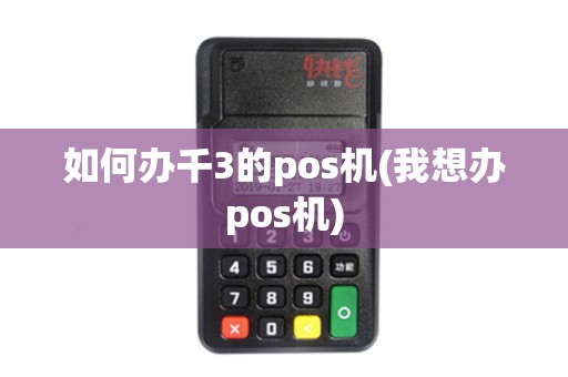 如何办千3的pos机(我想办pos机)